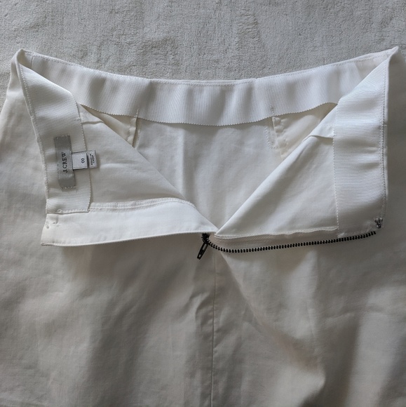 J Crew White & Black Cotton Back Zip Skirt Size 00 - Picture 3 of 7
